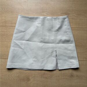 Sunday Best White Leather Mini Skirt